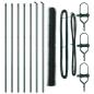 Preview: Bodenmontierter Sechseckzaun 10 x 1,6 m PVC-beschichteter Stahl