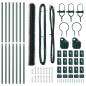 Preview: Bodenmontierter Sechseckzaun 10 x 1,6 m PVC-beschichteter Stahl