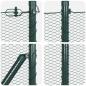 Preview: Bodenmontierter Sechseckzaun 25 x 0,5 m PVC-beschichteter Stahl