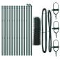 Preview: Bodenmontierter Sechseckzaun 25 x 0,5 m PVC-beschichteter Stahl
