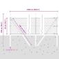 Preview: Bodenmontierter Sechseckzaun 25 x 0,5 m PVC-beschichteter Stahl