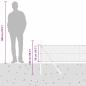 Preview: Bodenmontierter Sechseckzaun 25 x 0,5 m PVC-beschichteter Stahl