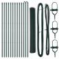 Preview: Bodenmontierter Sechseckzaun 25 x 1 m PVC-beschichteter Stahl