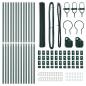 Preview: Bodenmontierter Sechseckzaun 25 x 1,4 m PVC-beschichteter Stahl