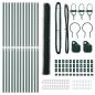 Preview: Bodenmontierter Sechseckzaun 25 x 1,5 m PVC-beschichteter Stahl