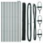 Preview: Bodenmontierter Sechseckzaun 25 x 1,6 m PVC-beschichteter Stahl