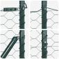 Preview: Bodenmontierter Sechseckzaun 25 x 1,6 m PVC-beschichteter Stahl
