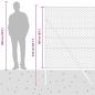 Preview: Bodenmontierter Sechseckzaun 25 x 1,6 m PVC-beschichteter Stahl