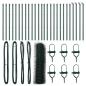 Preview: Bodenmontierter Sechseckzaun 50 x 0,4 m PVC-beschichteter Stahl