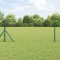 Preview: ARDEBO.de - Sechseckzaun Grün 0.6x50 m Stahl, Zaunpfosten 13 Stück Grün Ø32 mm 100 cm verzinkter Stahl