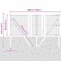 Preview: Bodenmontierter Sechseckzaun 50 x 0,8 m PVC-beschichteter Stahl