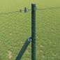 Preview: Sechseckzaun Grün 1x50 m Stahl, Zaunpfosten 13 Stk. Grün Ø32 mm 150 cm verzinkter Stahl