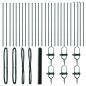 Preview: Bodenmontierter Sechseckzaun 50 x 1,5 m PVC-beschichteter Stahl