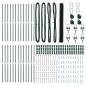 Preview: Bodenmontierter Sechseckzaun 50 x 1,6 m PVC-beschichteter Stahl