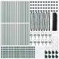 Preview: Bodenmontierter Sechseckzaun 100 x 0,8 m Grün Netz