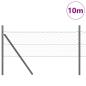Preview: Bodenmontierter Sechseckzaun 10 x 0,5 m PVC-beschichteter Stahl