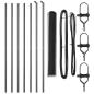 Preview: Bodenmontierter Sechseckzaun 10 x 1 m PVC-beschichteter Stahl