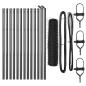 Preview: Bodenmontierter Sechseckzaun 25 x 0,5 m PVC-beschichteter Stahl