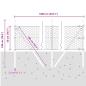 Preview: Bodenmontierter Sechseckzaun 25 x 0,5 m PVC-beschichteter Stahl