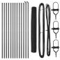Preview: Bodenmontierter Sechseckzaun 25 x 1,2 m PVC-beschichteter Stahl