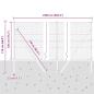 Preview: Bodenmontierter Sechseckzaun 25 x 1,2 m PVC-beschichteter Stahl