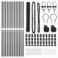 Preview: Bodenmontierter Sechseckzaun 25 x 1,4 m PVC-beschichteter Stahl