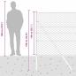 Preview: Sechseckzaun Grau 1,4x25 m Stahl, Zaunpfosten 13 Stück Grau Ø32 mm 190 cm Verzinkter Stahl