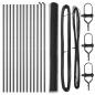 Preview: Zaunset Set aus 2 Grau Stahl 25 x 1,5 m Langlebig