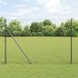 Preview: ARDEBO.de - Hexagonzaun Grau 1.6x25 m Stahl, Zaunpfosten 13 Stk Grau Ø32 mm 210 cm Verzinkter Stahl