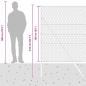 Preview: Hexagonzaun Grau 1.6x25 m Stahl, Zaunpfosten 13 Stk Grau Ø32 mm 210 cm Verzinkter Stahl