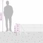 Preview: Bodenmontierter Sechseckzaun 50 x 0,4 m PVC-beschichteter Stahl