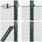 Preview: Bodenmontierter Sechseckzaun 50 x 0,5 m PVC-beschichteter Stahl