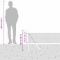 Preview: Bodenmontierter Sechseckzaun 50 x 0,5 m PVC-beschichteter Stahl
