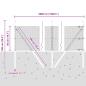 Preview: Bodenmontierter Sechseckzaun 50 x 0,5 m PVC-beschichteter Stahl