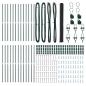 Preview: Bodenmontierter Sechseckzaun 50 x 1,5 m PVC-beschichteter Stahl