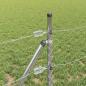 Preview: Sechseckzaun 0.4x25 m Feuerverzinkter Stahl, Zaunpfosten 13 Stück Ø32 mm 80 cm Feuerverzinkter Stahl