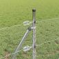 Preview: Bodenmontierter Sechseckzaun 25 x 0,5 m Verzinkter Stahl Silber