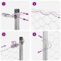 Preview: Zaunset Set aus 2 Verzinkter Stahl 25 m Langlebig Outdoor Zaun