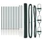 Preview: Zaunset Set von 2 Grün Metall 25 x 1,5 m Langlebig