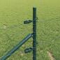 Preview: Sechseckzaun Grün 0,5x50 m Stahl, Zaunpfosten mit Spike 13 Stück Ø32 mm 80 cm verzinkter Stahl