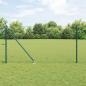Preview: ARDEBO.de - Sechseckzaun Grün 1x50 m Stahl, Zaunpfosten mit Spitze 13 Stk Ø32 mm 120 cm verzinkter Stahl