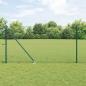 Preview: ARDEBO.de - Sechseck-Zaun Grün 1,2x100 m Stahl, Zaunpfosten mit Spike 13 Stck Ø32 mm 140 cm verzinkter Stahl