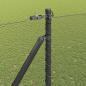 Preview: Zaunset Set aus 2 Grau Metall 25 x 1,5 m Langlebig