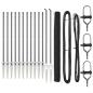 Preview: Zaunset Set aus 2 Grau Metall, PVC-beschichteter Draht 25 x 1,5 m