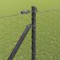 Preview: Zaunset Set aus 2 Grau Metall, PVC-beschichteter Draht 25 x 1,5 m
