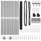 Preview: Zaunset Set aus 2 Grau Metall, PVC-beschichteter Draht 25 x 1,5 m