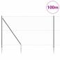 Preview: Sechseckzaun Grau 1,5x100 m Stahl, Zaunpfosten mit Spike 13 Stück Ø32 mm 170 cm verzinkter Stahl