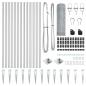 Preview: Zaun Set 2er Set Feuerverzinkter Stahl 25 x 1 m Industrie