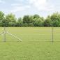 Preview: ARDEBO.de - Sechseckzaun 0,4x50 m Verzinkter Stahl, Zaunpfosten mit Spike 13 Stück Ø32 mm 60 cm Verzinkter Stahl