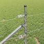Preview: Sechseckzaun 0,4x50 m Verzinkter Stahl, Zaunpfosten mit Spike 13 Stück Ø32 mm 60 cm Verzinkter Stahl